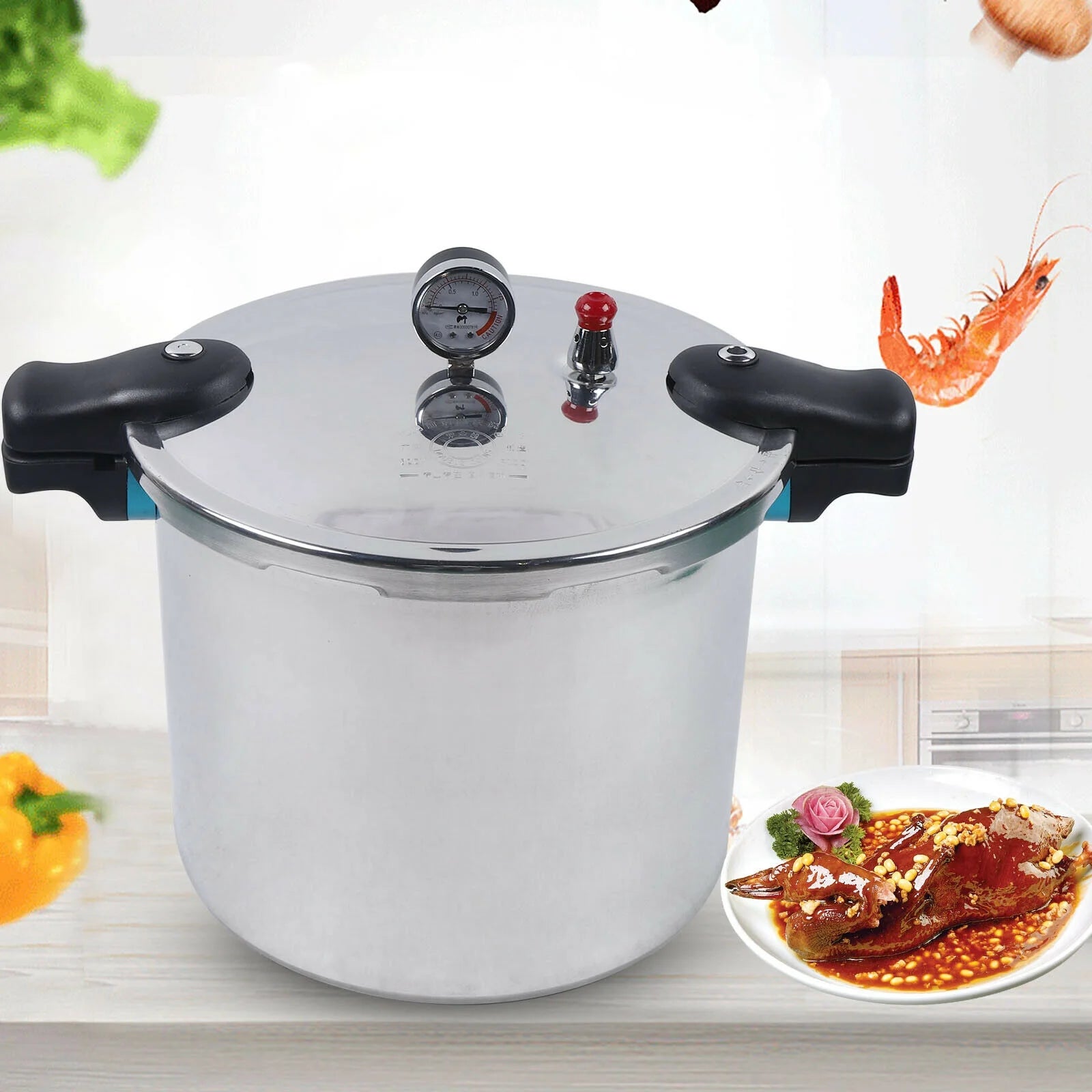 22L Aluminum Pressure Cooker K643607