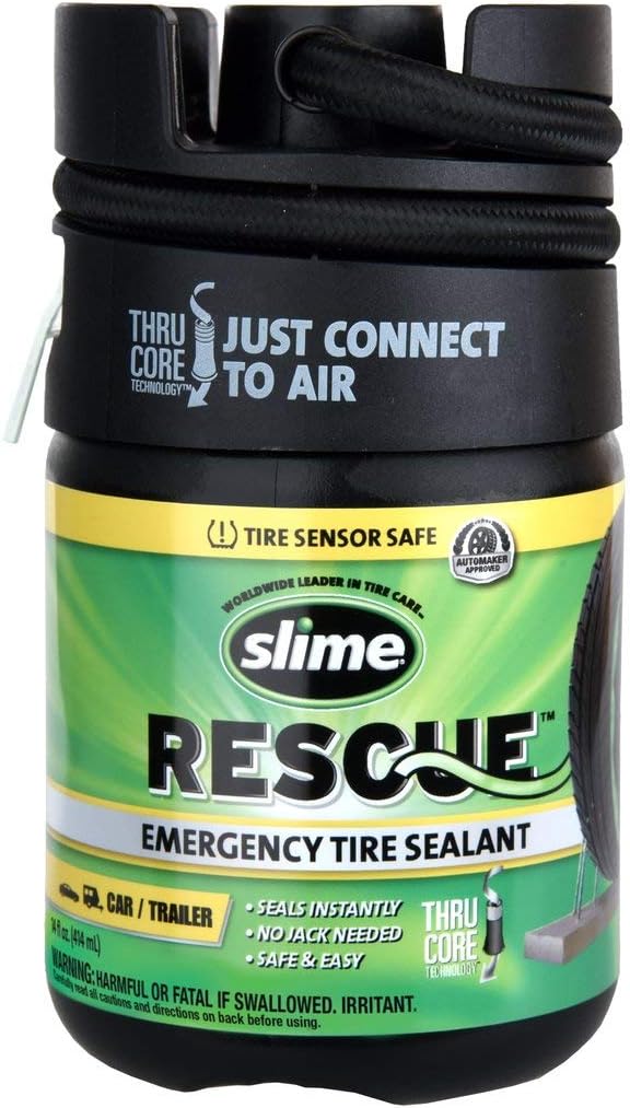 Flat Tire Puncture Emergency Kit with Sealant and Tire Inflator Pump L372808