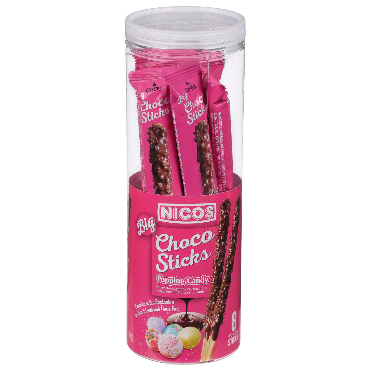 Biscuit Sticks with Popping Candy 5.08 OZ (8 sticks) X 3 Pack B932637