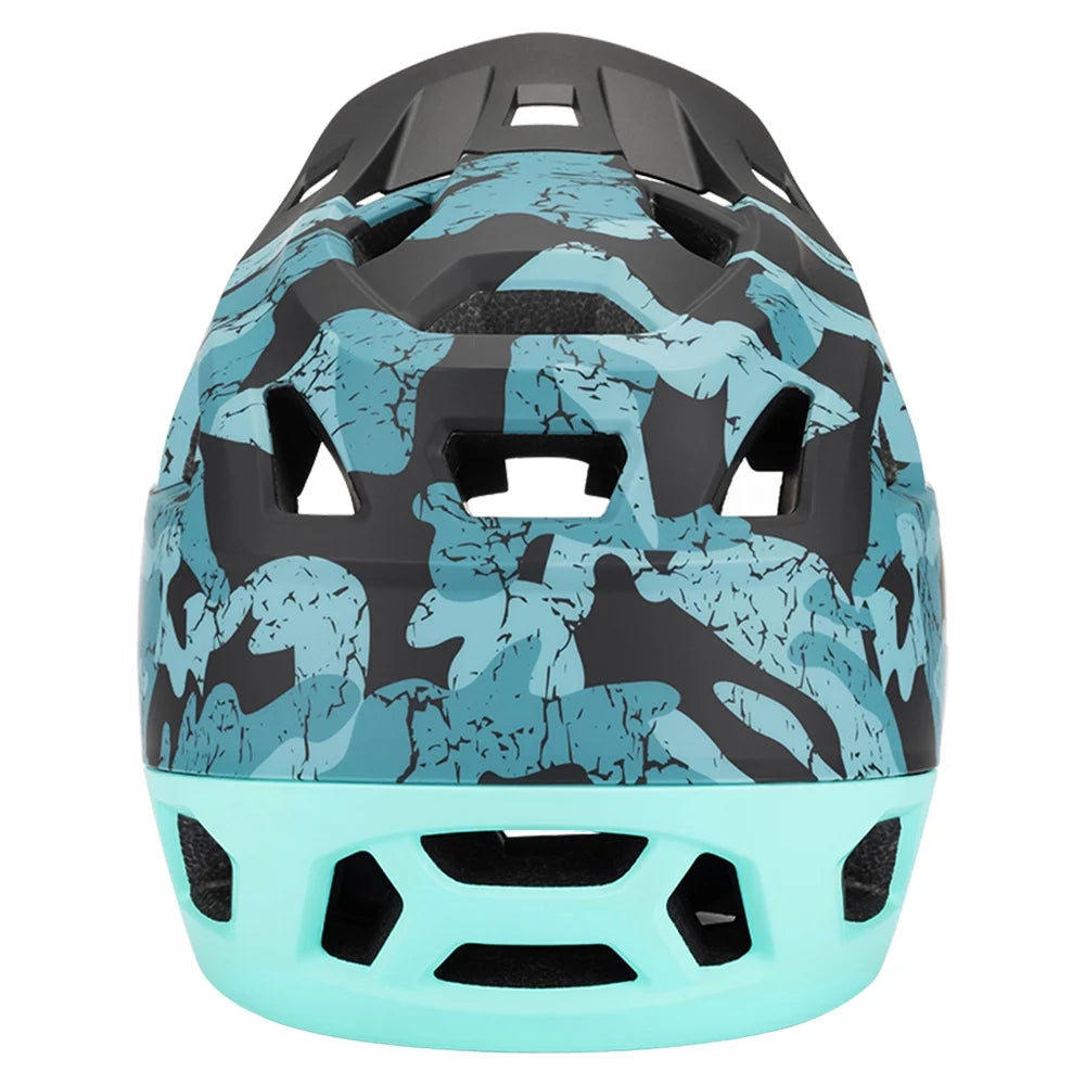 Full Face MTB Helmet with Visor, 59 61cm Head Circumference Q103932