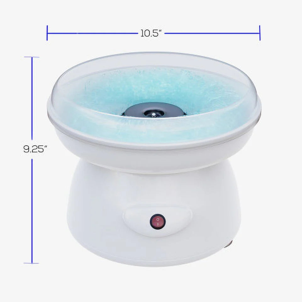 White Countertop Cotton Candy Machine with Scoop and 10 Sticks N8808