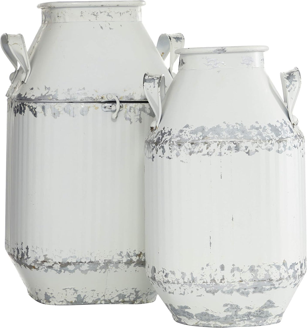 White Decorative Milk Can S143795