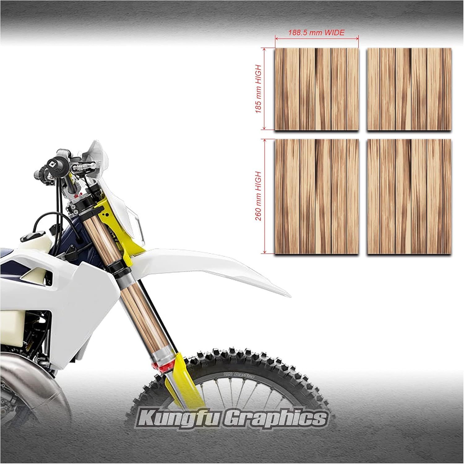 Black Upper Mid Fork Tube Decal Kit (Pack of 4) B96018