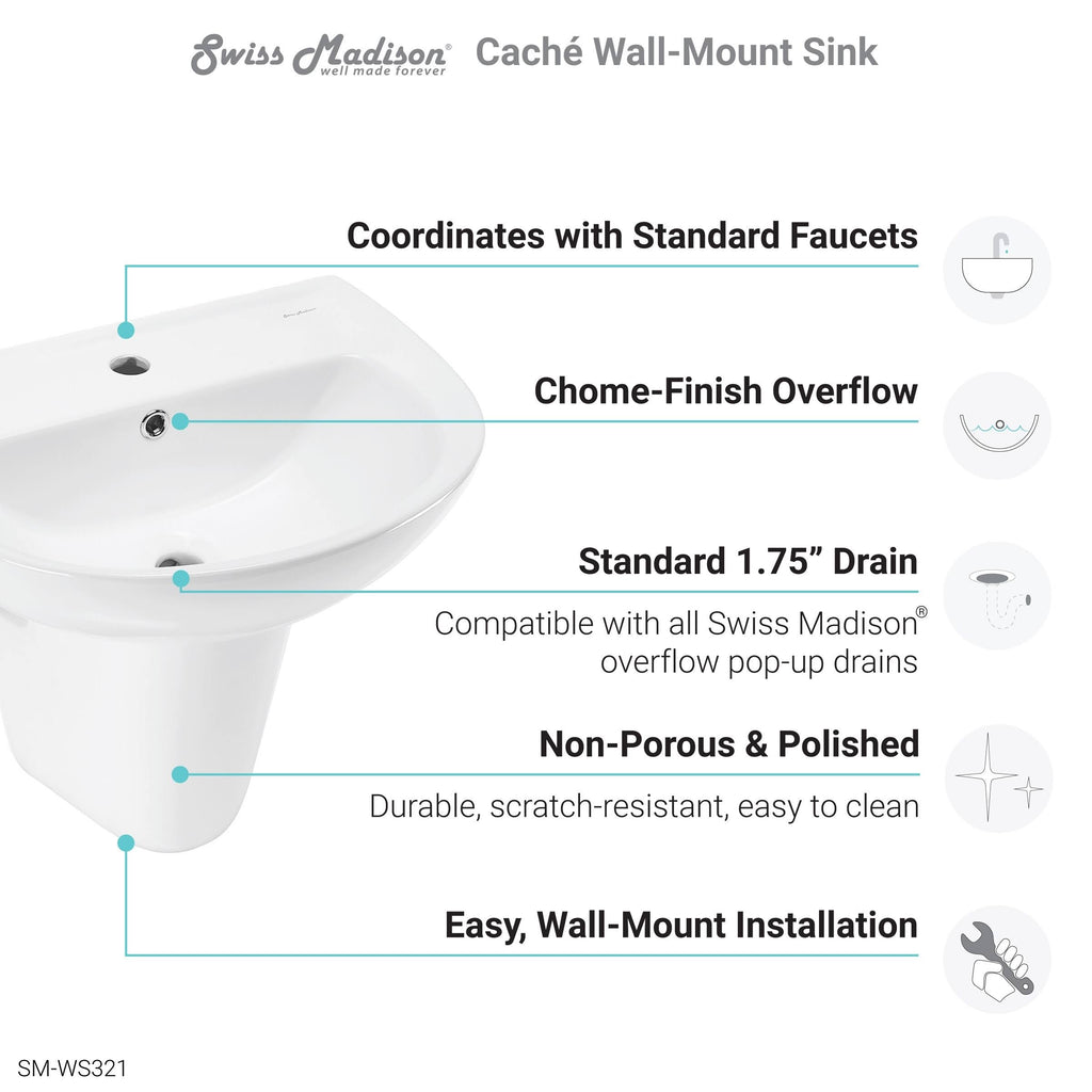 Glossy White Wall Mount Sink N5172
