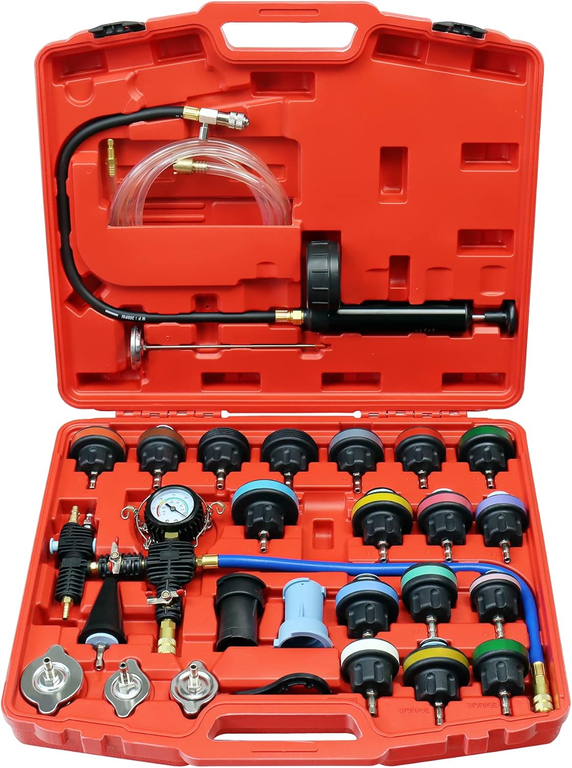 Coolant Pressure Tester Kit, Cooling System Coolant Vacuum Refill Kit Automotive Tools R34675