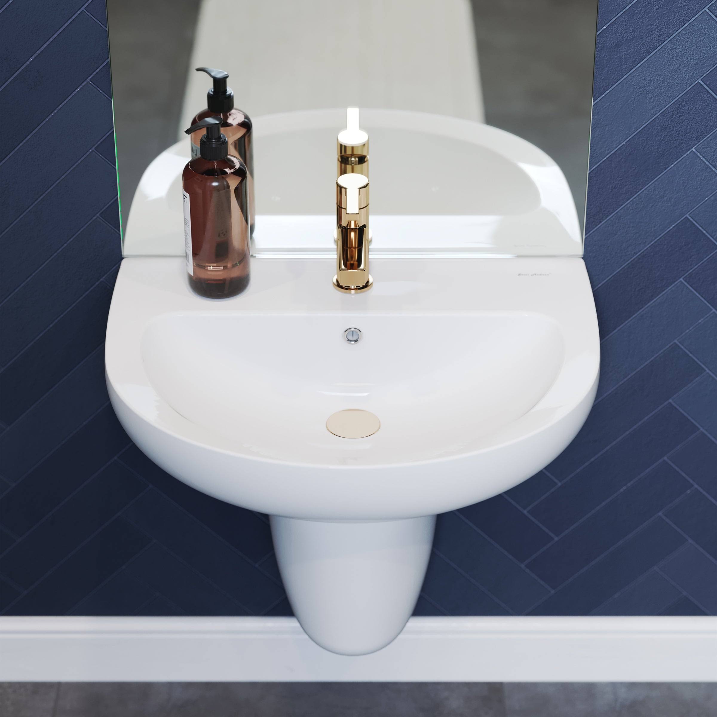 Glossy White Wall Mount Sink N5172