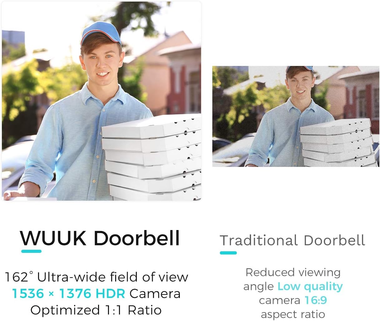 1080p Wireless Video Doorbell Camera with Motion Detector C593661