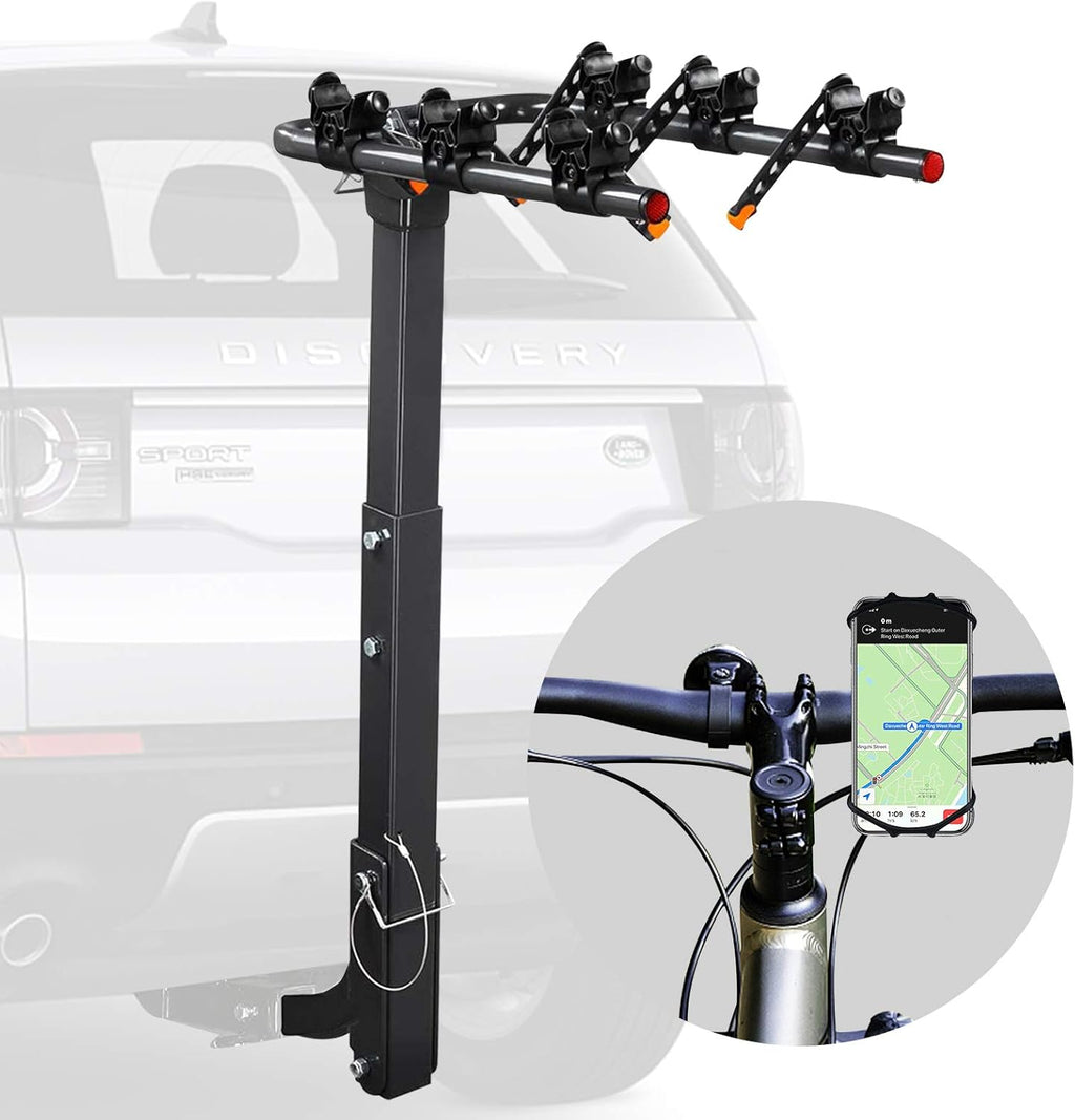Double Foldable Bike Hitch Rack for 2'' Hitch Receiver (4 Bike) C759