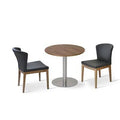 Black Faux Leather Wide Side Chair S259103