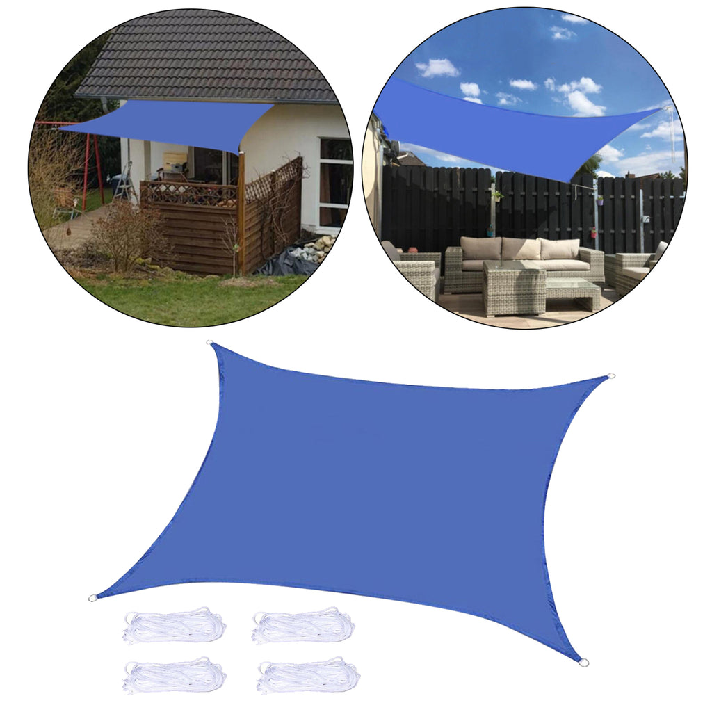 Blue Rectangle Sunscreen Awning Tarp N801
