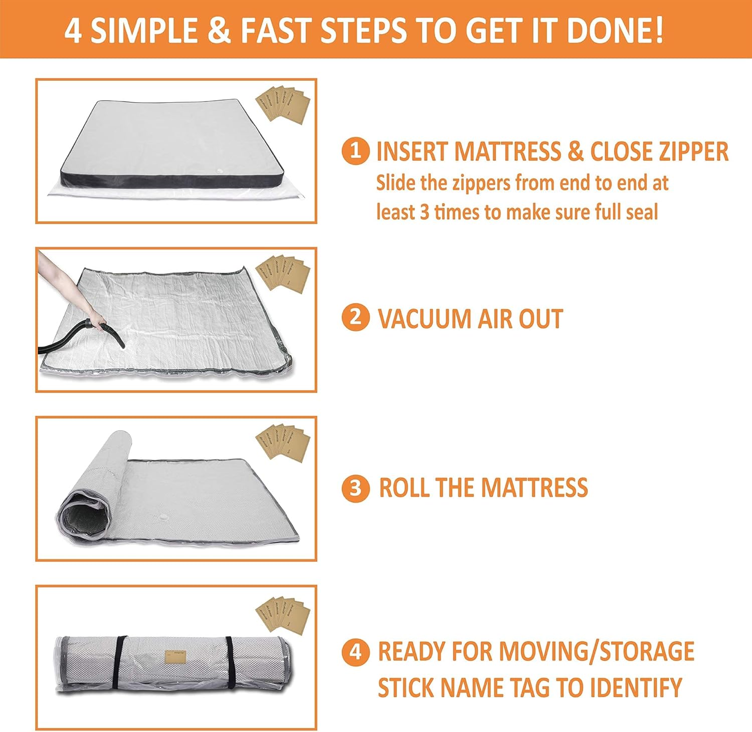 Mattress Vacuum Sealable Bag with Straps N76248