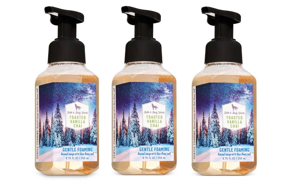3 Bath & Body Works Gentle Foaming Hand Soap Toasted Vanilla Chai K9685
