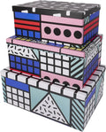 Decorative Storage Cardboard Boxes with Lids, Set of 3 X9763