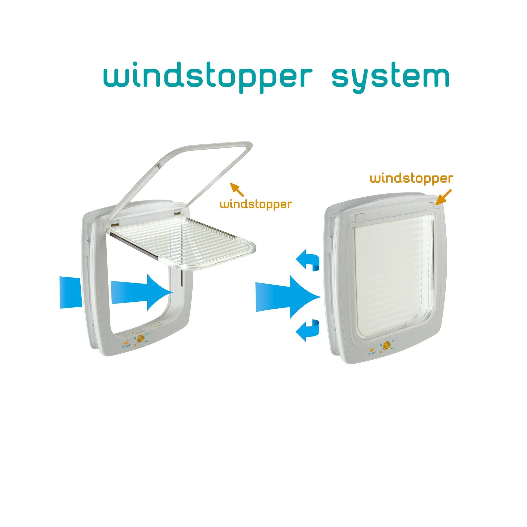 White Cat and Dog Flap Swing 15 Z27757