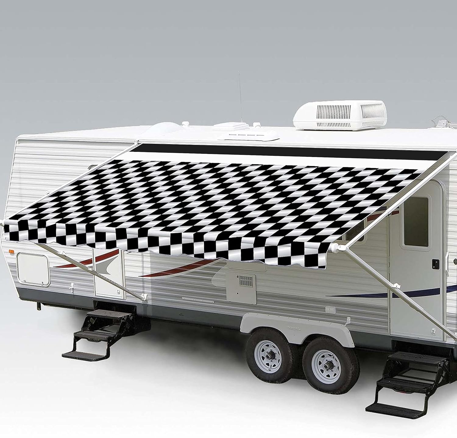 Heavy Duty Weatherproof Vinyl RV Awning Fabric Replacement 21' E127004
