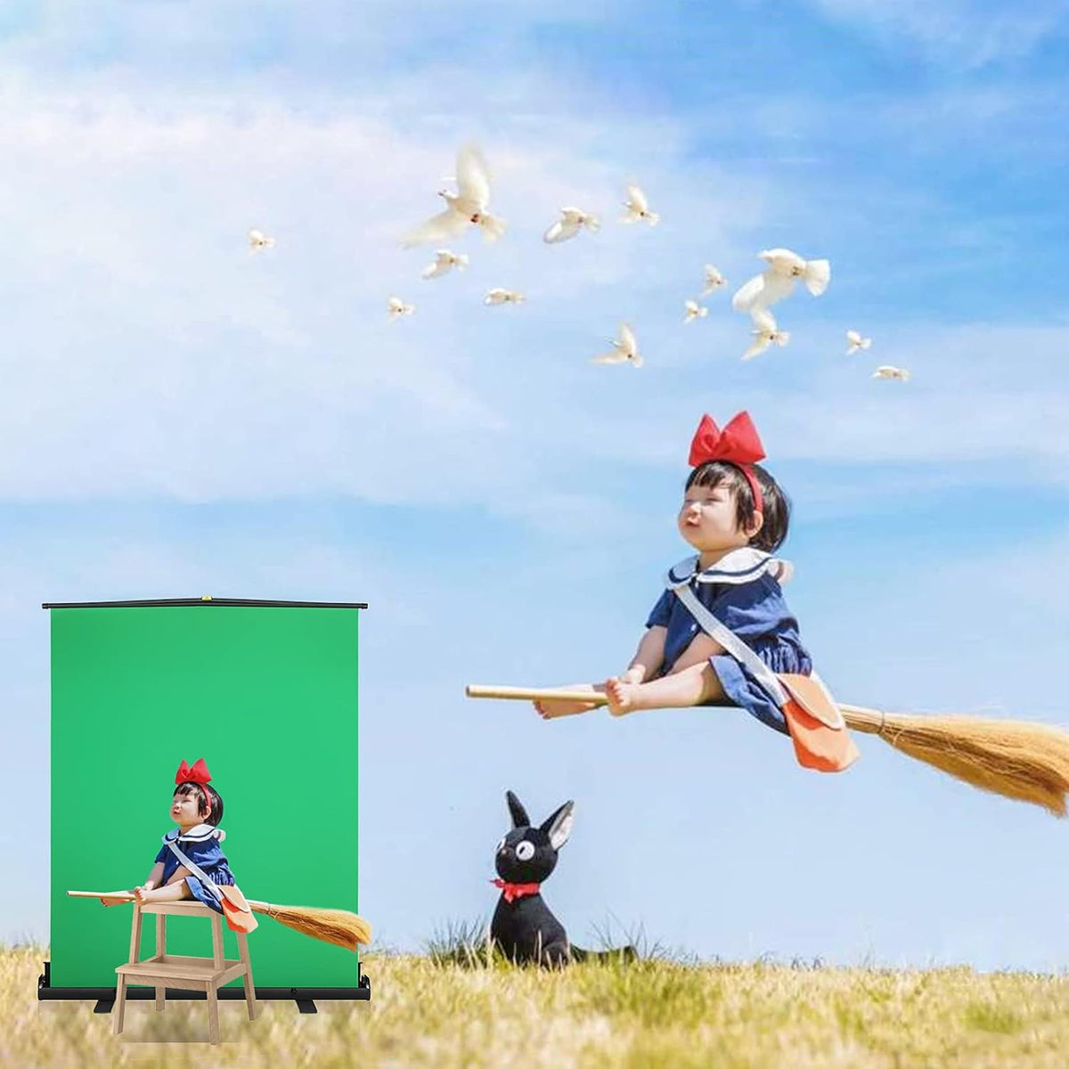 Green Screen Collapsible Chromakey Panel with Aluminum Hard Case B61812