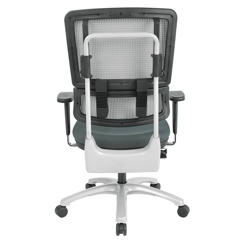 Grey Mesh Back Chair with Silver Base and Grey Seat G810738