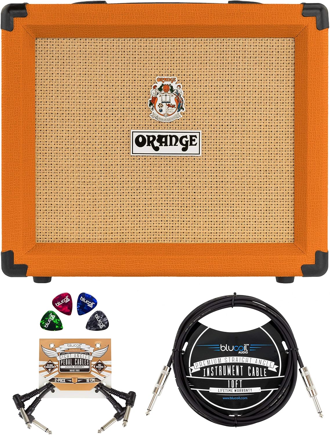 Orange Crush 20 Combo Amplifier with Instrument Cable, Patch Cables, and Guitar Picks W941280