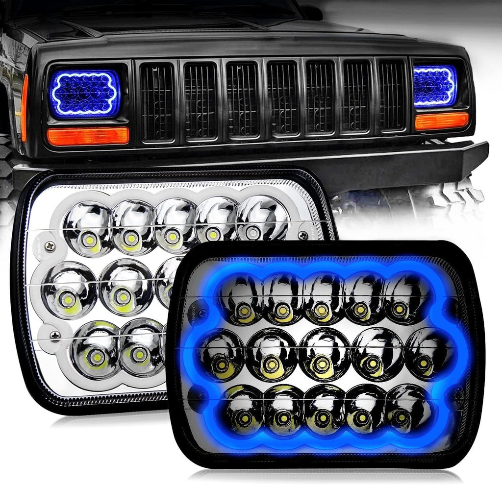 Amber 5x7 inch Sealed Beam LED Headlight Pack of 2 M1085