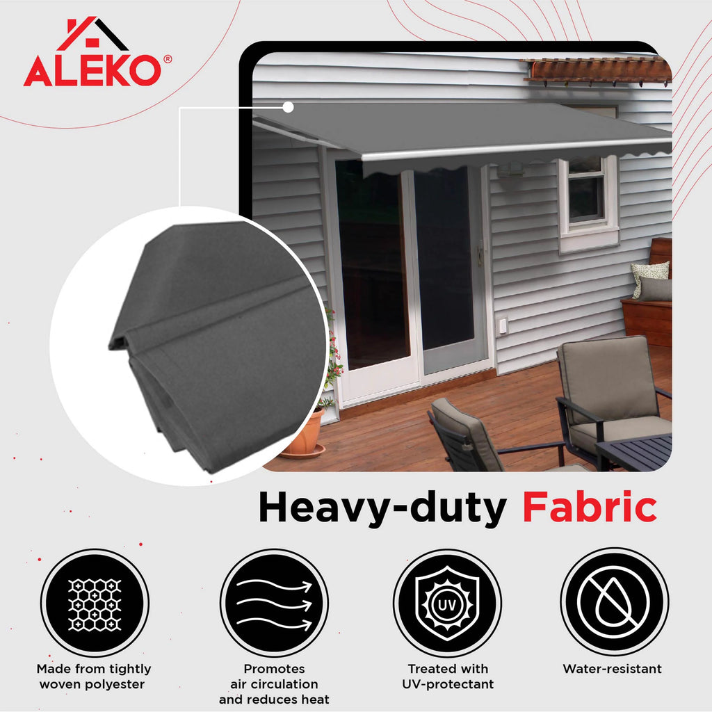 10' x 8' Retractable Patio Awning J66172