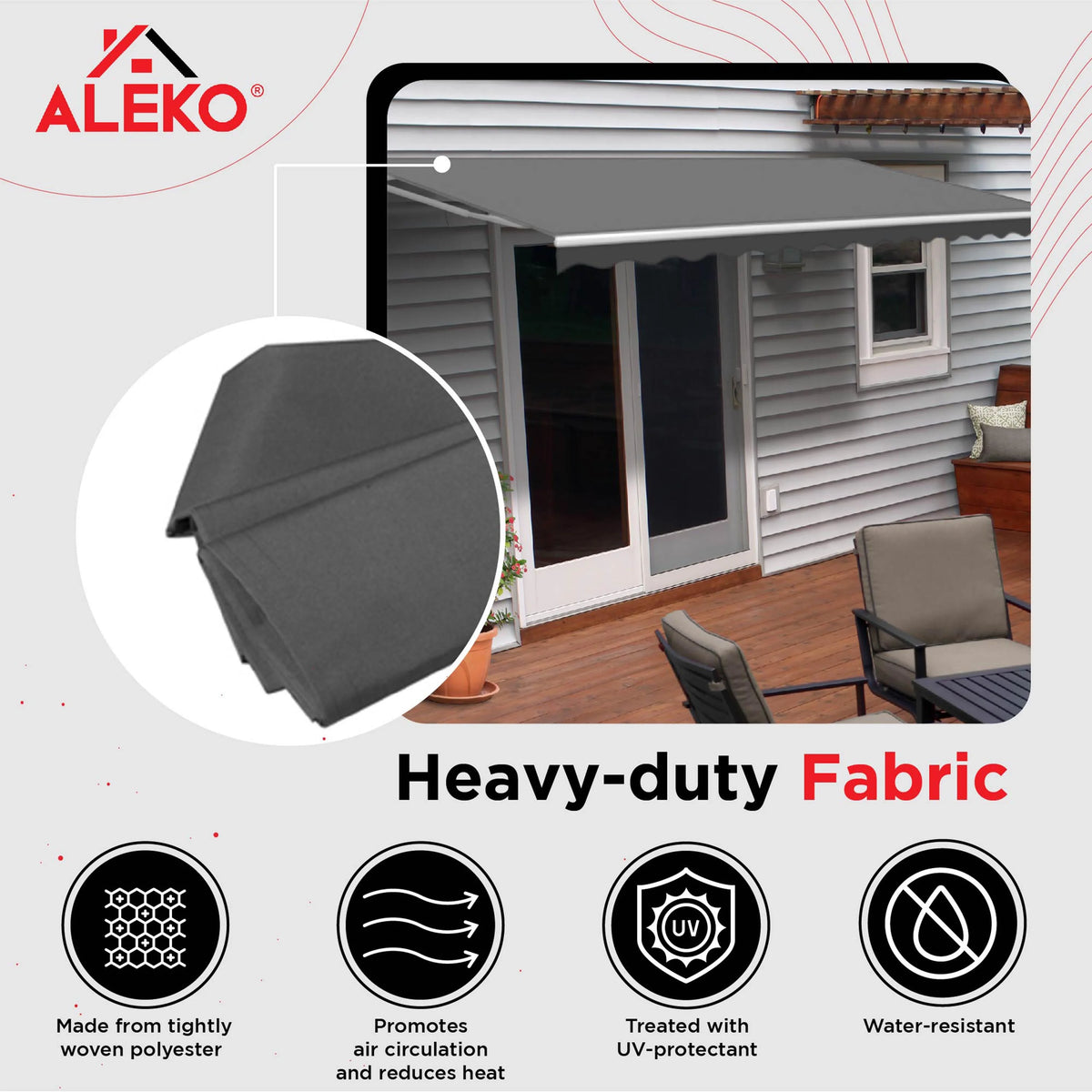 10' x 8' Retractable Patio Awning J66172
