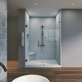 Matte Black Hinged Frameless Shower Door I402