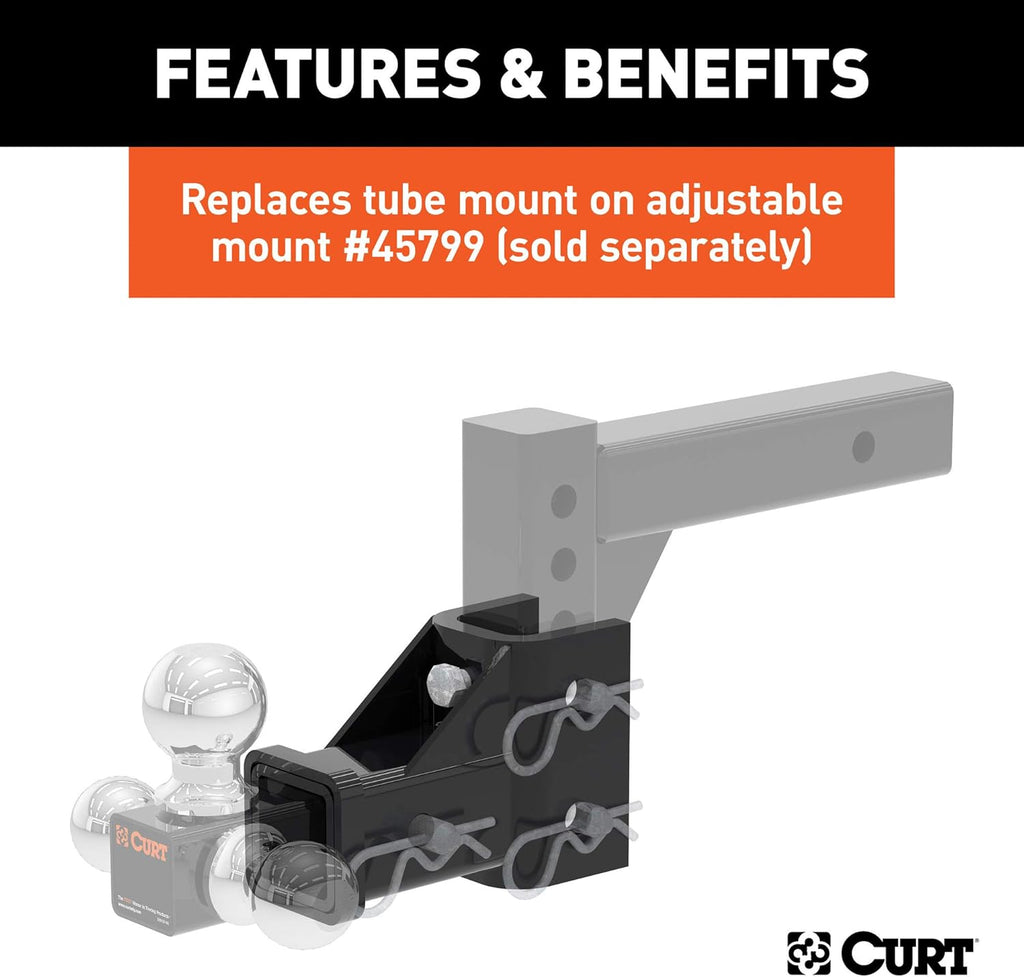 Replacement Adjustable Trailer Hitch Ball Mount Tube Mount Pack of 2 Z960