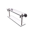 Two Tiered Glass Shelf with Dotted Accents - Venetian Bronze / 16 inch N634008