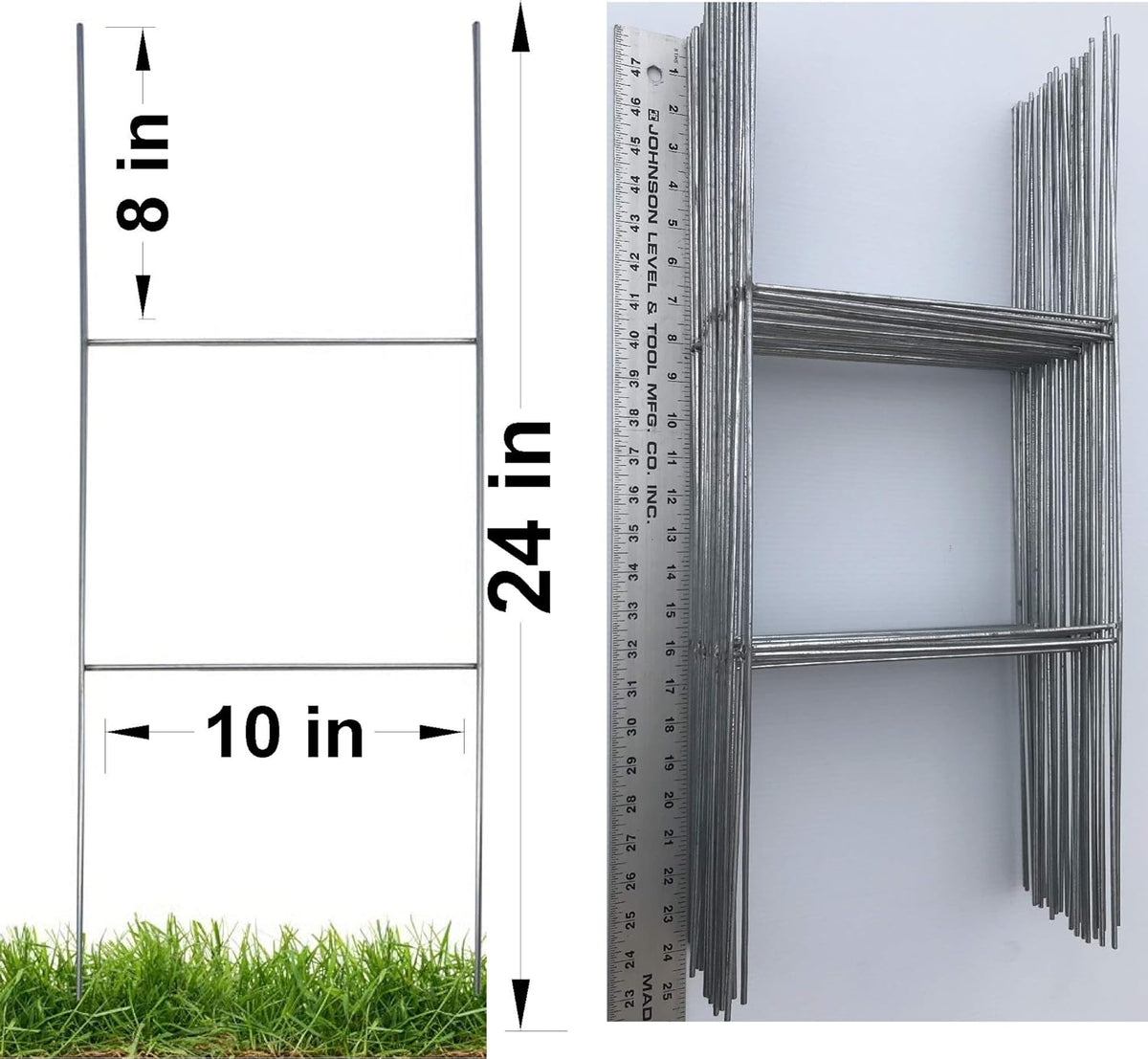 Light Blue Blank Signs 18''x24'' x 4 mm with Metal Stake Signs Holder A92854