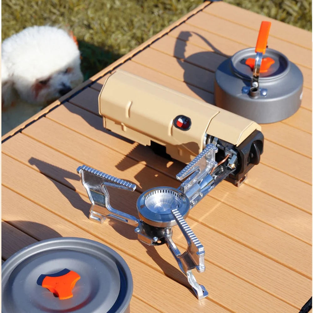 Portable Folding Butane Camping Stove with Electronic Ignition Carrying Bag J613
